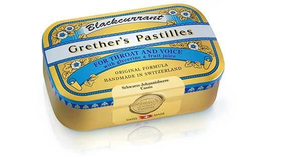 Grether's Pastilles Blackcurrant zuckerhaltig