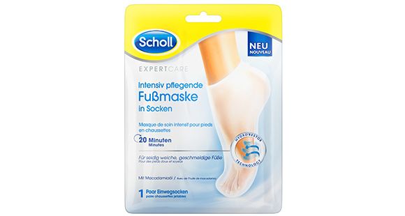Scholl Intensiv pflegende Fussmaske in Socken