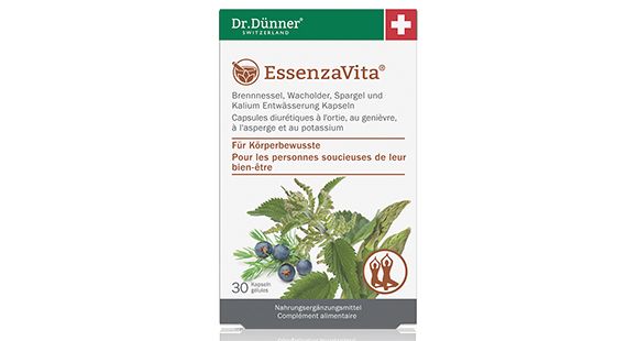 EssenzaVita Brennnessel, Wacholder, Spargel und Kalium Entwässerung Kapseln