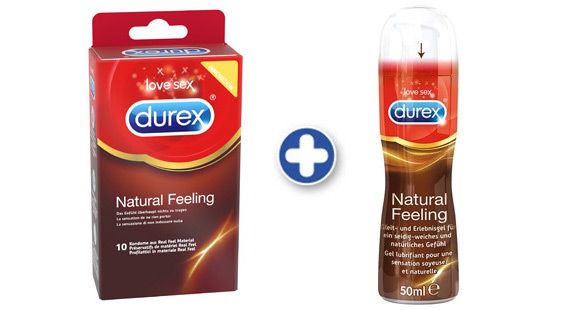 Durex Natural Feeling Erlebnis Kondome + Gleitgel Set