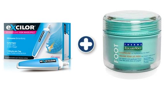 Excilor Stift gegen Nagelpilzinfektionen + E. Vogt Vital Fusspeeling