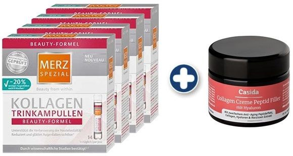 Kollagen-Set: Merz Spezial Trinkampullen Kur + Casida Crème