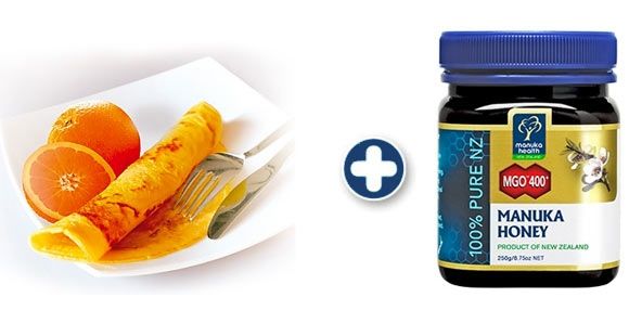 newdiet Süsses Power Frühstück (Crêpe Orange + Manuka Honig)