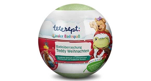 tetesept Badeüberraschung Teddy Weihnachten grün
