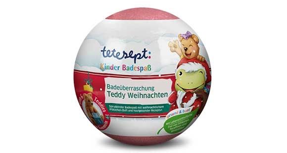 tetesept Badeüberraschung Teddy Weihnachten rot