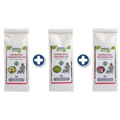 naturatrend Hanfblütentee Set (Lindenblüten, Verveine, Zistrosen)